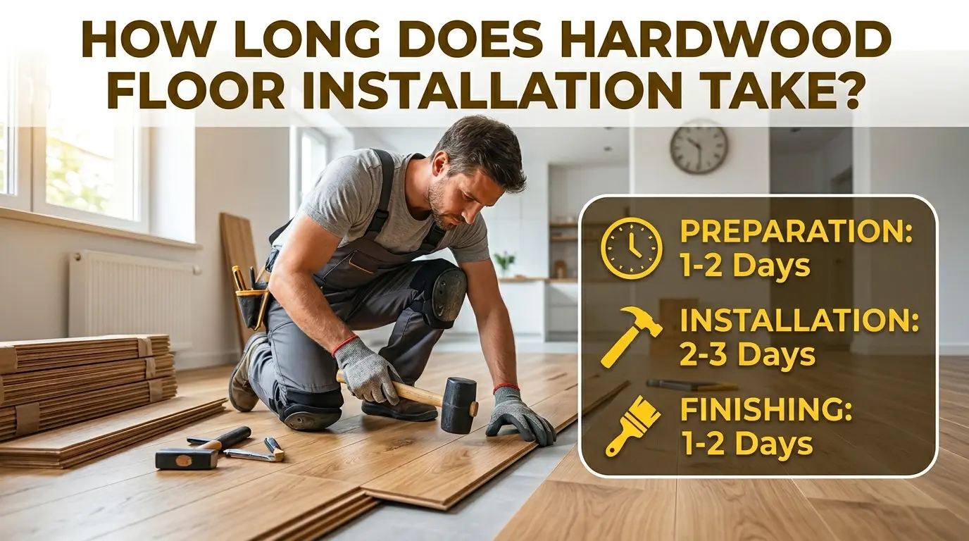 Hardwood floor installation in progress in a New Jersey home